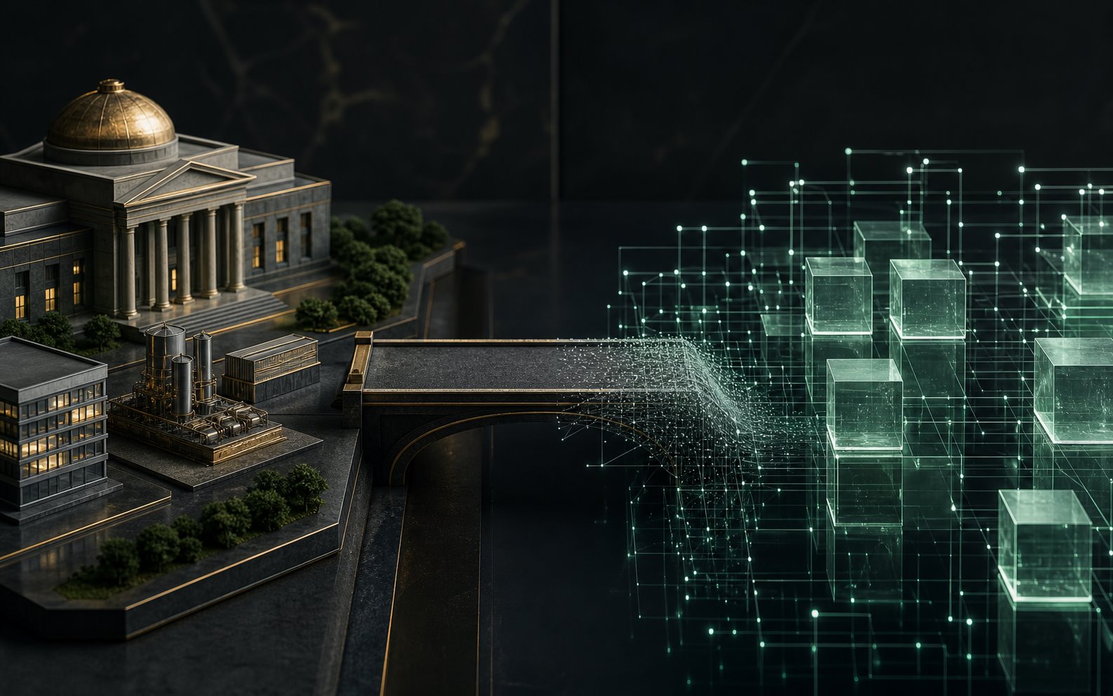 Tradycyjne aktywa finansowe połączone z cyfrową siecią blockchain